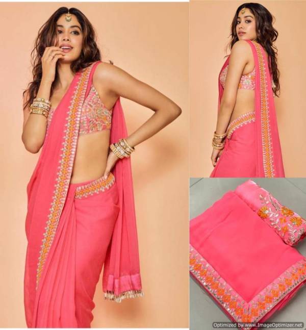 Jhanavi Colours Latest Designer Pretty Party Wear Stylish Saree Collection